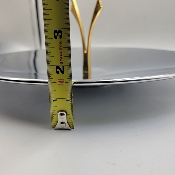 KROMEX Vintage Chrome Serving Tray with Handle - Made in USA - Picture 7 of 7